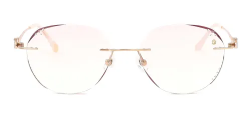 6068 Abia Oval pink glasses