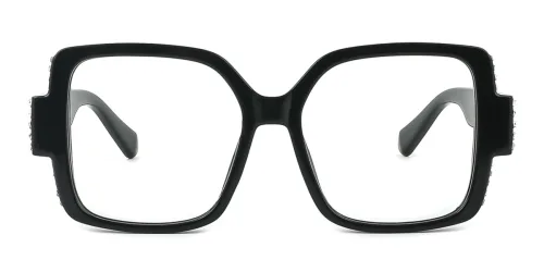 6119 Hecuba Rectangle black glasses