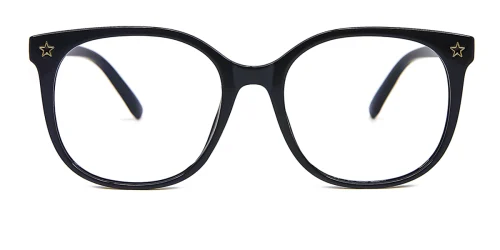 618 Niesha Rectangle,Oval black glasses