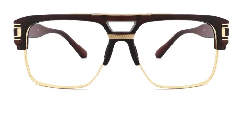 6626X Nicolas Rectangle,Aviator brown glasses