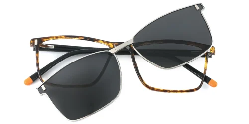 66902 Leonie Rectangle tortoiseshell glasses