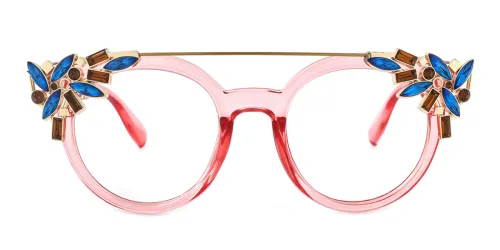 6697 Mamie Cateye,Round,Oval pink glasses