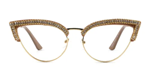 68024 Mitchell Cateye brown glasses