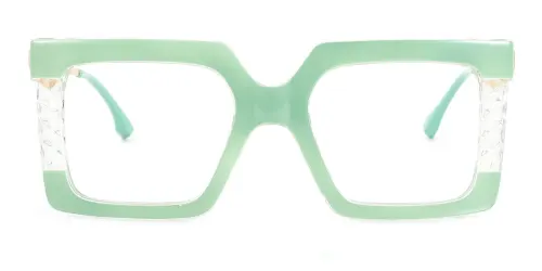 68084 Starlette Rectangle green glasses