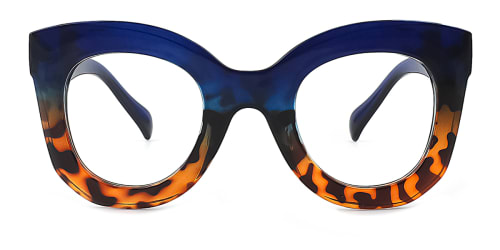 6856 Lida Cateye blue glasses