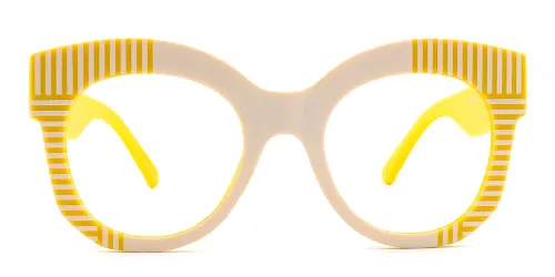 6865 Marge Cateye yellow glasses