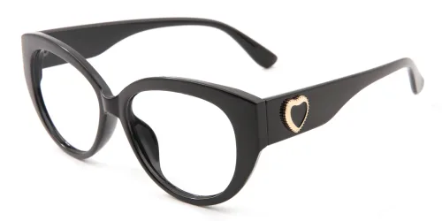 6939 Spring Oval black glasses