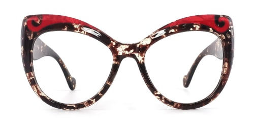 7027-1 Aiyana Cateye red glasses