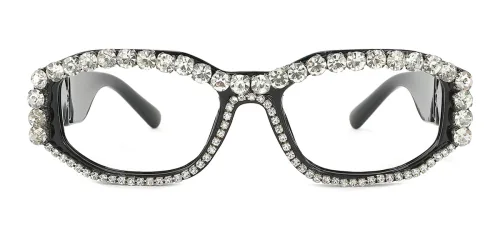 76003 Thomasina Oval black glasses