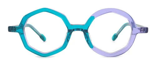 76814 Mabel Geometric, green glasses