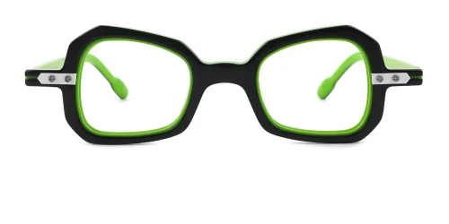 76840 Noelle Geometric, green glasses
