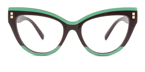 7727 Bryan Cateye green glasses