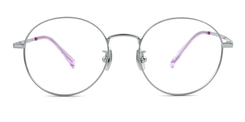 78505 Leanne Round purple glasses