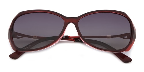 8151 Maurine Oval red glasses