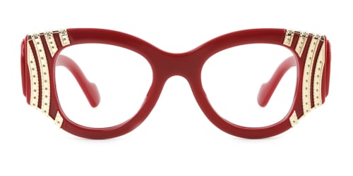 8179 Wilding Geometric red glasses