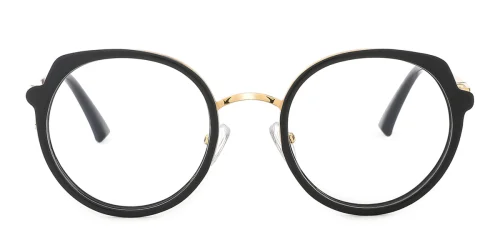 82012 Muriel Round black glasses