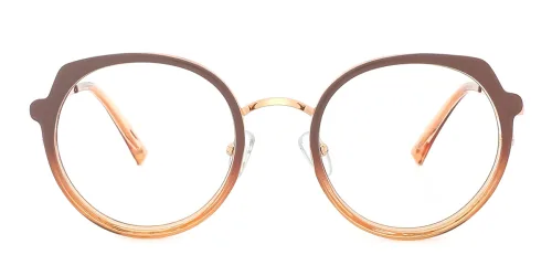 82012 Muriel Round brown glasses