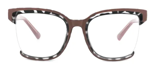 82038 Grace Rectangle brown glasses
