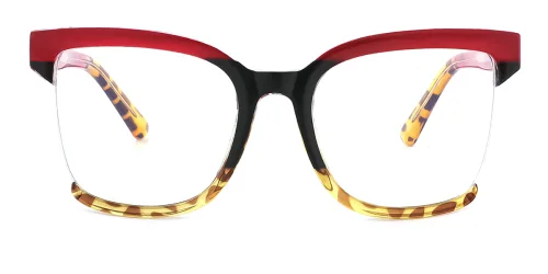 82038 Grace Rectangle red glasses