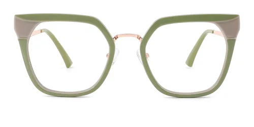 82045 Penlai Cateye,Rectangle, green glasses
