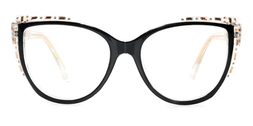 Multicolor Cateye Classic Rhinestone Custom Engraving Eyeglasses | WhereLight