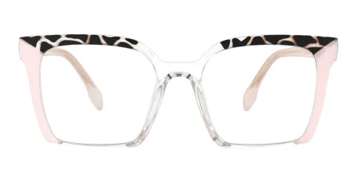 82076 Tilly Rectangle pink glasses