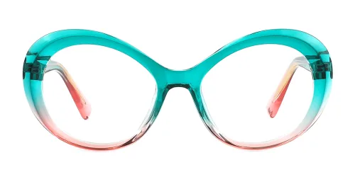 82100 Lilith Oval green glasses