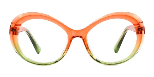 82100 Lilith Oval orange glasses