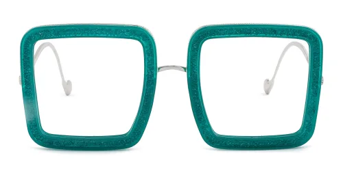 82202 Fairy Rectangle green glasses