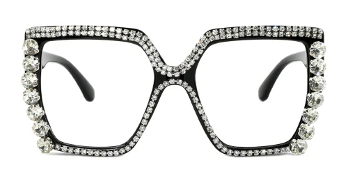 83958 Yahto Rectangle black glasses