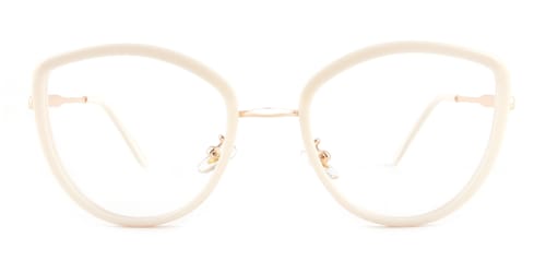 86041 Eileen Cateye white glasses