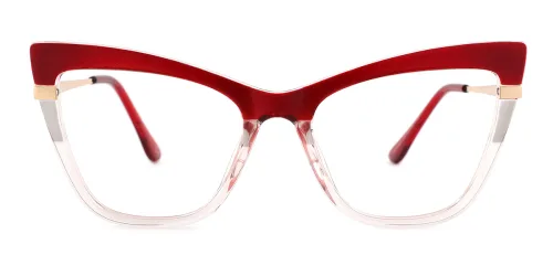 87245 Jenna Cateye red glasses