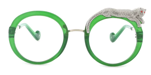 88023 Merle Round,Oval green glasses