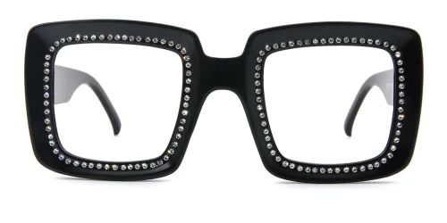 8871B Persia Rectangle,Geometric black glasses