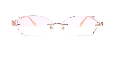 88801 Jolie Geometric pink glasses