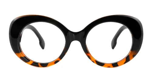 89108 Prima Oval black glasses