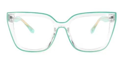 9010 Angelina Rectangle green glasses