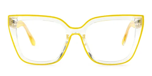 9010 Angelina Rectangle yellow glasses