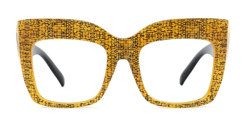 9039 Layla Geometric gold glasses