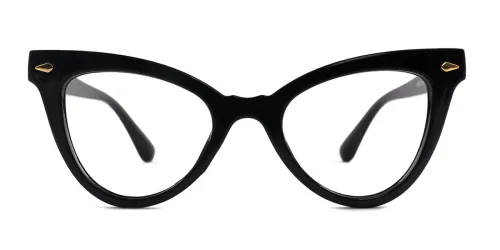 9072 Hayley Cateye black glasses