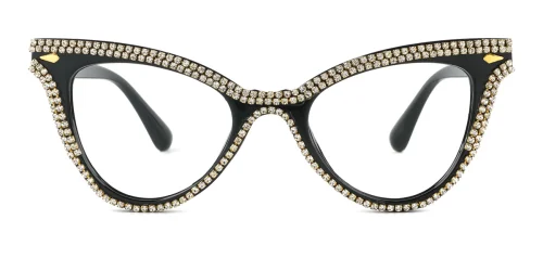90721 Charity Cateye black glasses