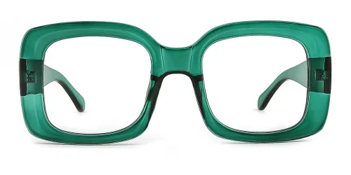 Green Geometric Classic Custom Engraving Eyeglasses | WhereLight