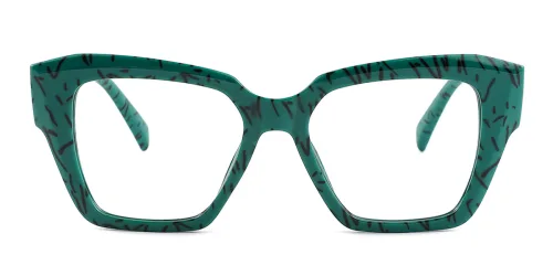 9135 Halfryta Rectangle green glasses