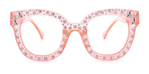 Pink Cat-eye Unique Gorgeous Rhinestone Custom Engraving Eyeglasses ...