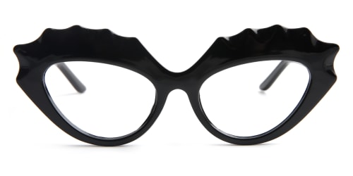 9149 Riya Cateye,Geometric black glasses