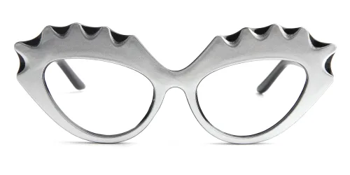 9149 Riya Cateye, silver glasses