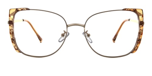 91511 Bobbye Cateye brown glasses