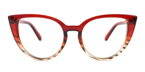 9190 Marianne Cateye red glasses