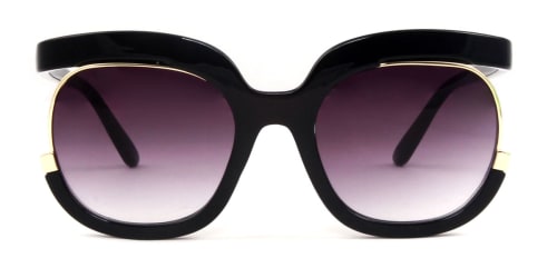 92104 Kim Oval black glasses