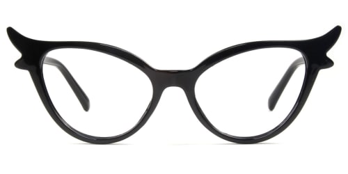 92136 Fawn Cateye black glasses